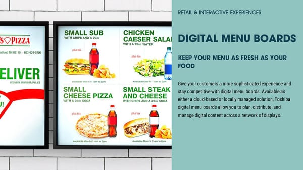 Intro to TOSHIBA Digital Signage - Page 13